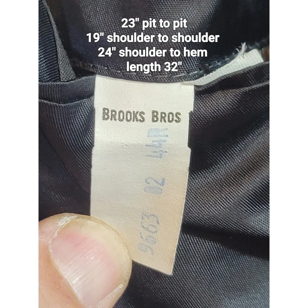 Vintage Brooks Brothers Houndstooth Blazer Dark Academia Career Size 44R Office
